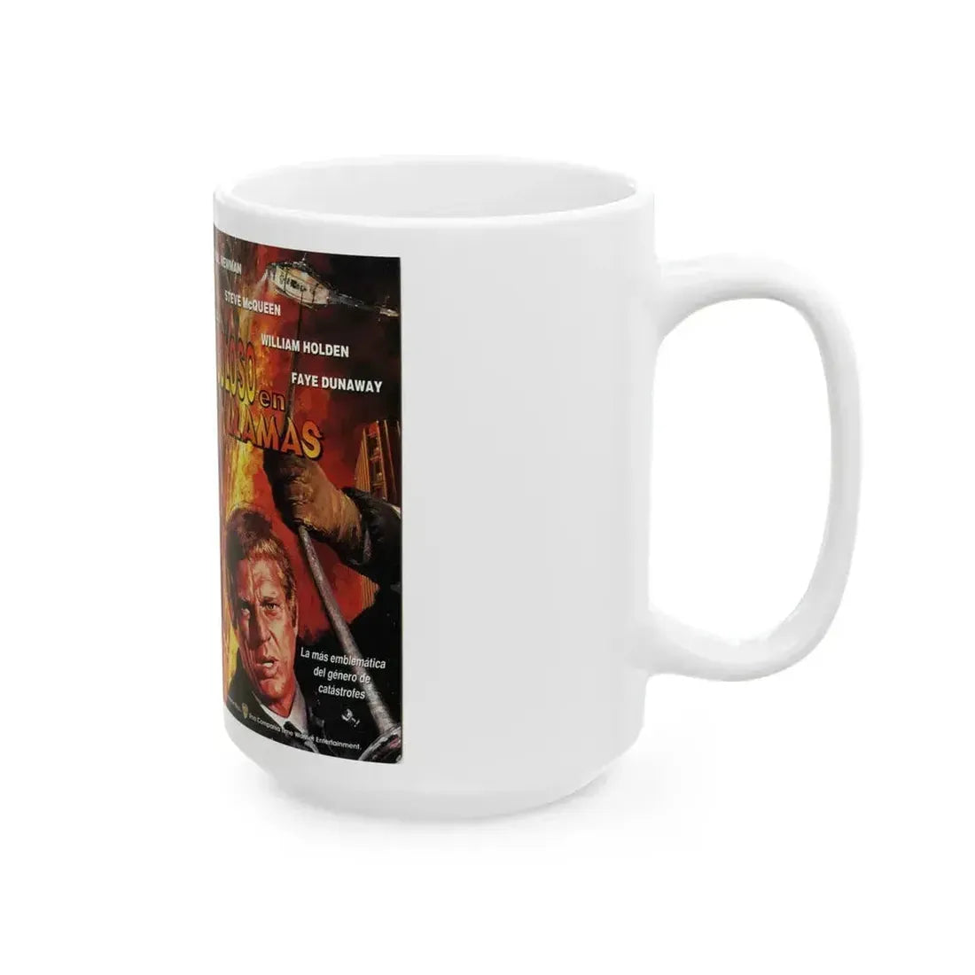 EL COLOSO EN LLAMAS (VHS COVER) - White Coffee Mug - Go Mug Yourself