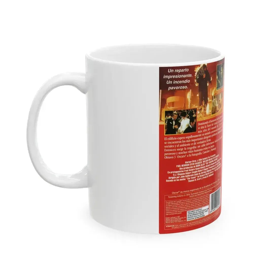 EL COLOSO EN LLAMAS (VHS COVER) - White Coffee Mug - Go Mug Yourself