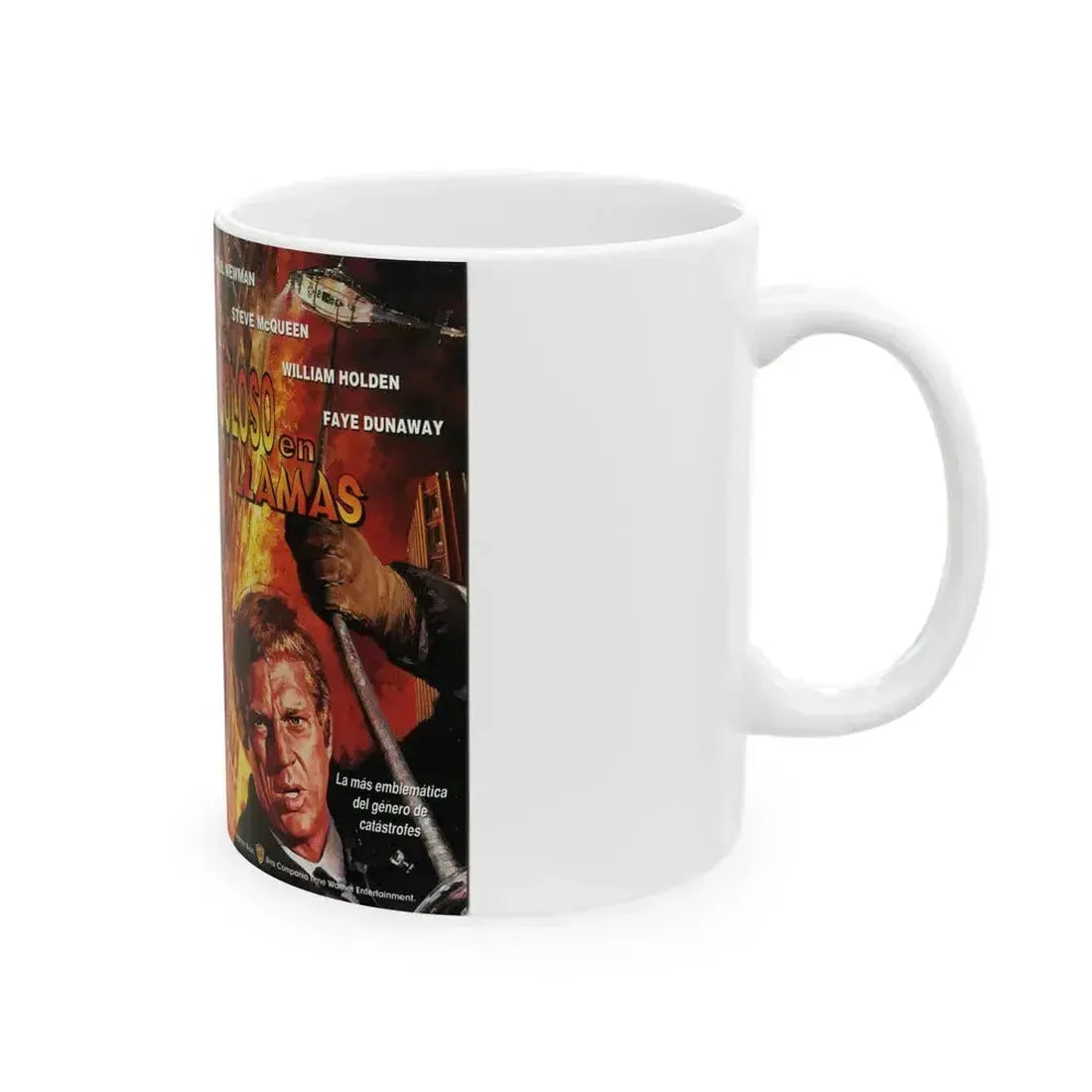 EL COLOSO EN LLAMAS (VHS COVER) - White Coffee Mug - Go Mug Yourself