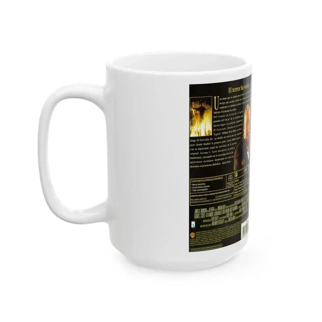 EL EXORCISTA 3 (VHS COVER) - White Coffee Mug - Go Mug Yourself