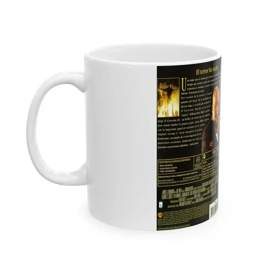 EL EXORCISTA 3 (VHS COVER) - White Coffee Mug - Go Mug Yourself