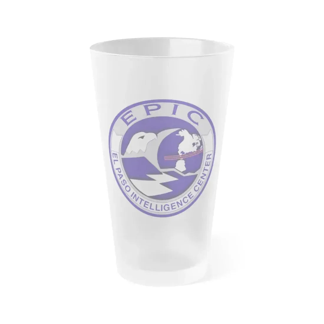 El Paso Intelligence Center - Frosted Pint Glass 16oz 16oz Frosted - Go Mug Yourself