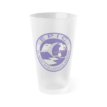 El Paso Intelligence Center - Frosted Pint Glass 16oz 16oz Frosted - Go Mug Yourself