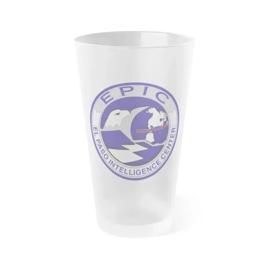 El Paso Intelligence Center - Frosted Pint Glass 16oz 16oz Frosted - Go Mug Yourself