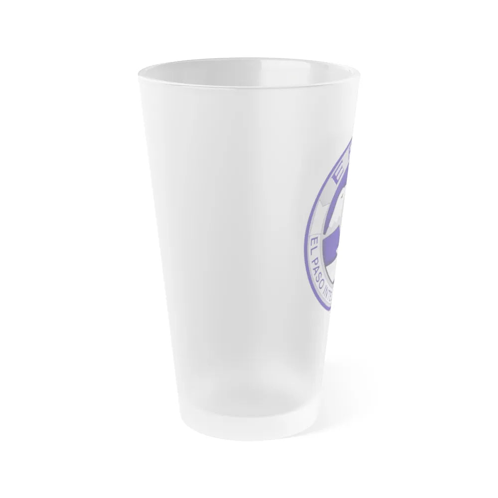 El Paso Intelligence Center - Frosted Pint Glass 16oz-Go Mug Yourself