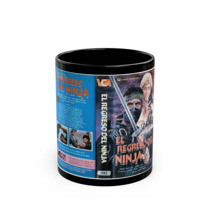 EL REGRESO DEL NINJA (VHS COVER) - Black Coffee Mug-11oz-Go Mug Yourself