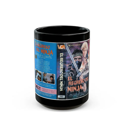 EL REGRESO DEL NINJA (VHS COVER) - Black Coffee Mug-15oz-Go Mug Yourself