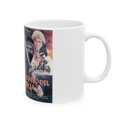 EL REGRESO DEL NINJA (VHS COVER) - White Coffee Mug - Go Mug Yourself