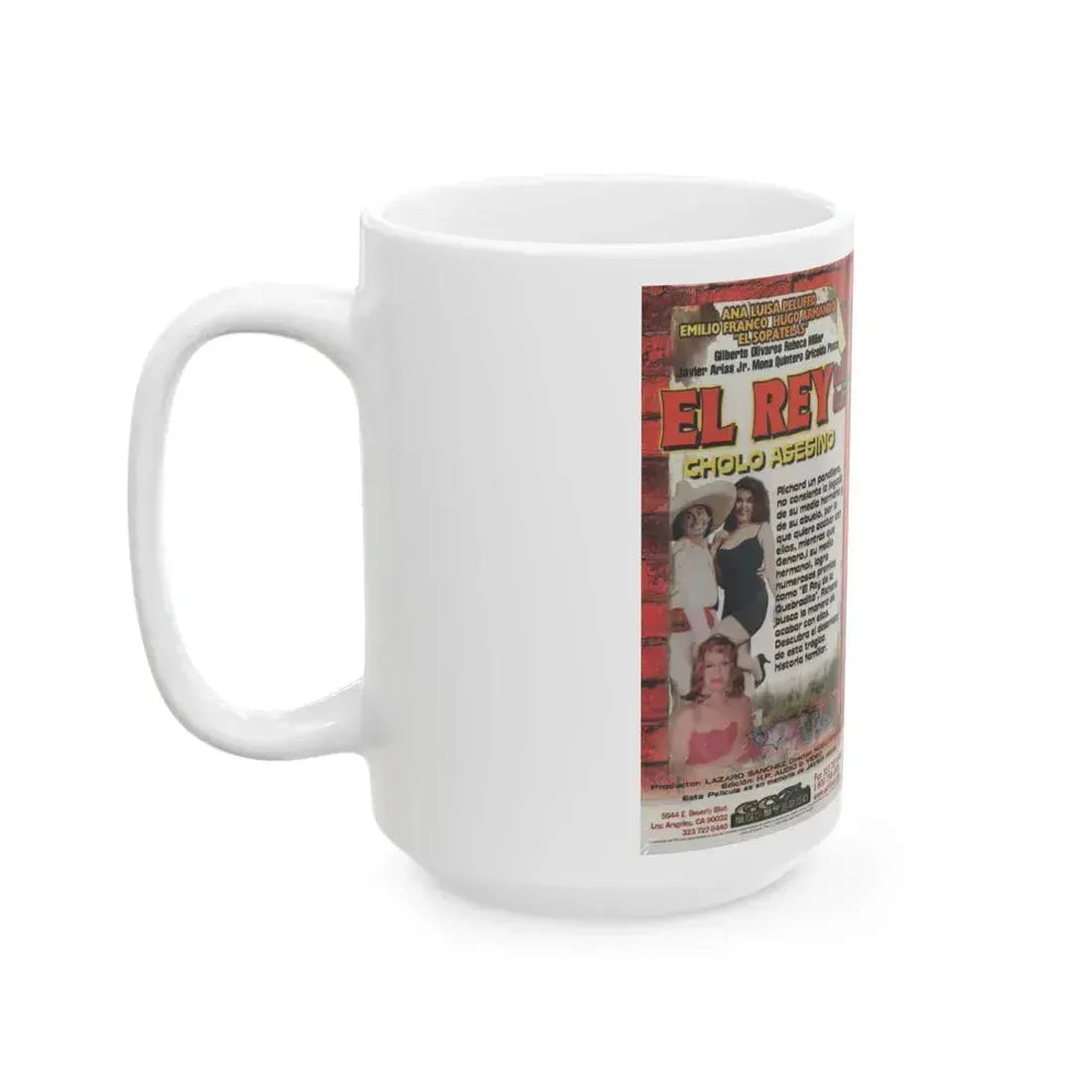 EL REY DE LA QUEBRADITO CHOLO ASESINO ANA LUISA PELUFFO (VHS COVER) - White Coffee Mug - Go Mug Yourself