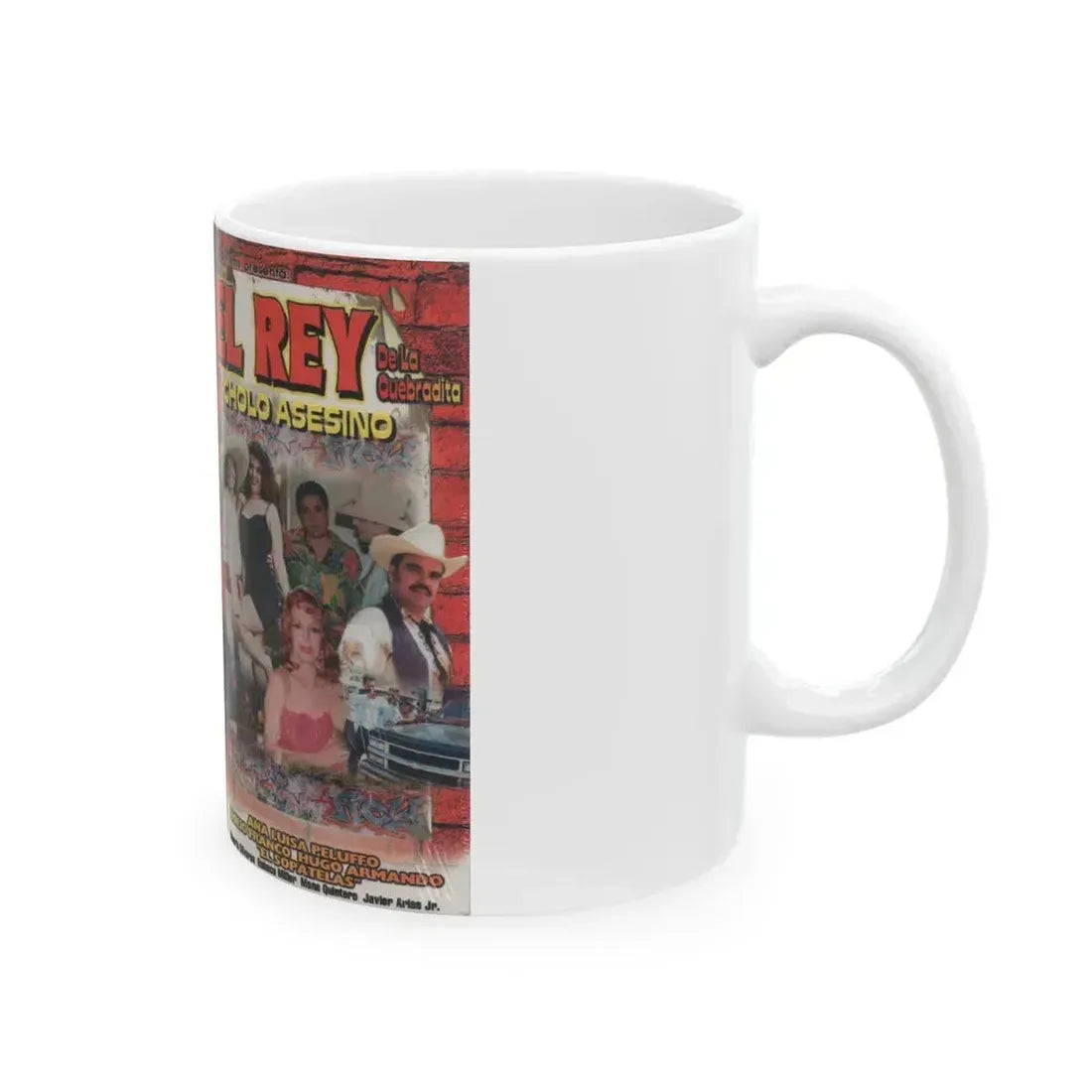 EL REY DE LA QUEBRADITO CHOLO ASESINO ANA LUISA PELUFFO (VHS COVER) - White Coffee Mug - Go Mug Yourself