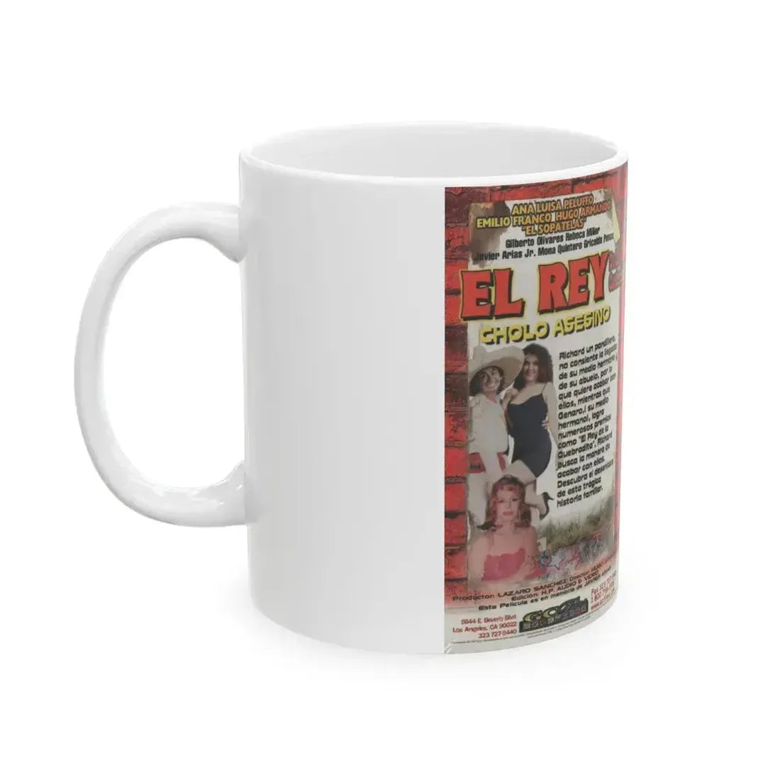 EL REY DE LA QUEBRADITO CHOLO ASESINO (VHS COVER) - White Coffee Mug - Go Mug Yourself