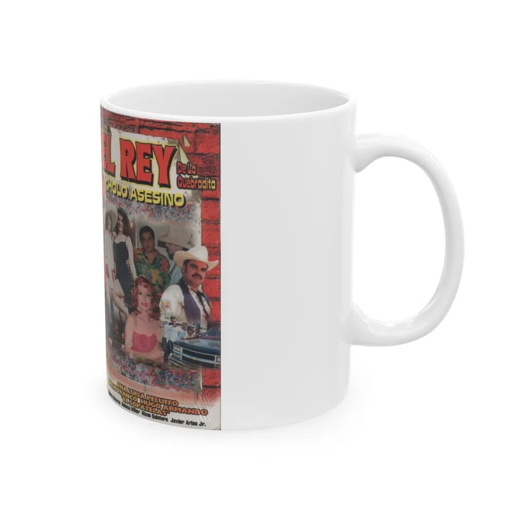 EL REY DE LA QUEBRADITO CHOLO ASESINO (VHS COVER) - White Coffee Mug-Go Mug Yourself