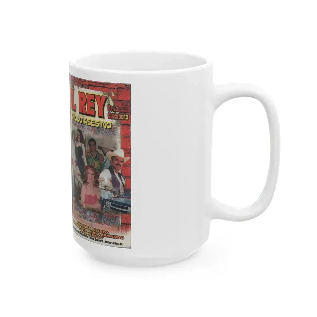 EL REY DE LA QUEBRADITO CHOLO ASESINO (VHS COVER) - White Coffee Mug - Go Mug Yourself