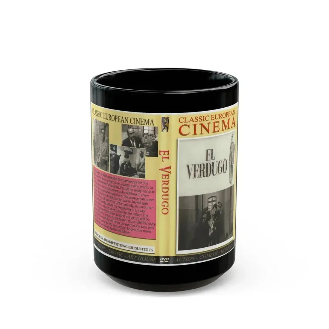 EL VERDUGO (VHS COVER) - Black Coffee Mug 15oz - Go Mug Yourself