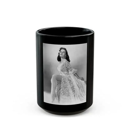 Elaine Stewart #101 (Vintage Female Icon) Black Coffee Mug 15oz - Go Mug Yourself