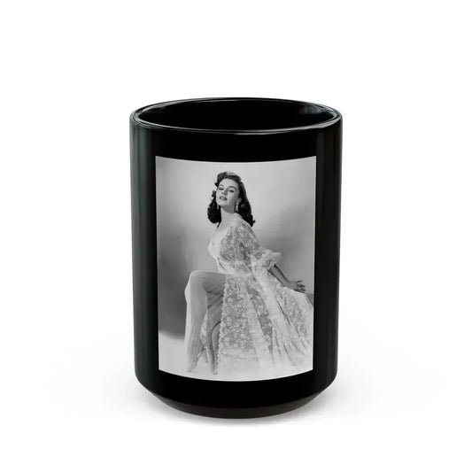 Elaine Stewart #101 (Vintage Female Icon) Black Coffee Mug 15oz - Go Mug Yourself