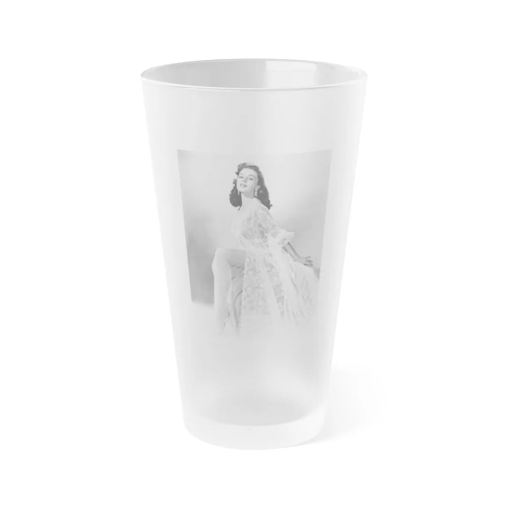 Elaine Stewart #101 (Vintage Female Icon) Frosted Pint Glass 16oz-16oz-Frosted-Go Mug Yourself