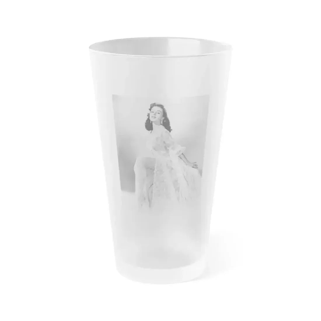 Elaine Stewart #101 (Vintage Female Icon) Frosted Pint Glass 16oz 16oz Frosted - Go Mug Yourself