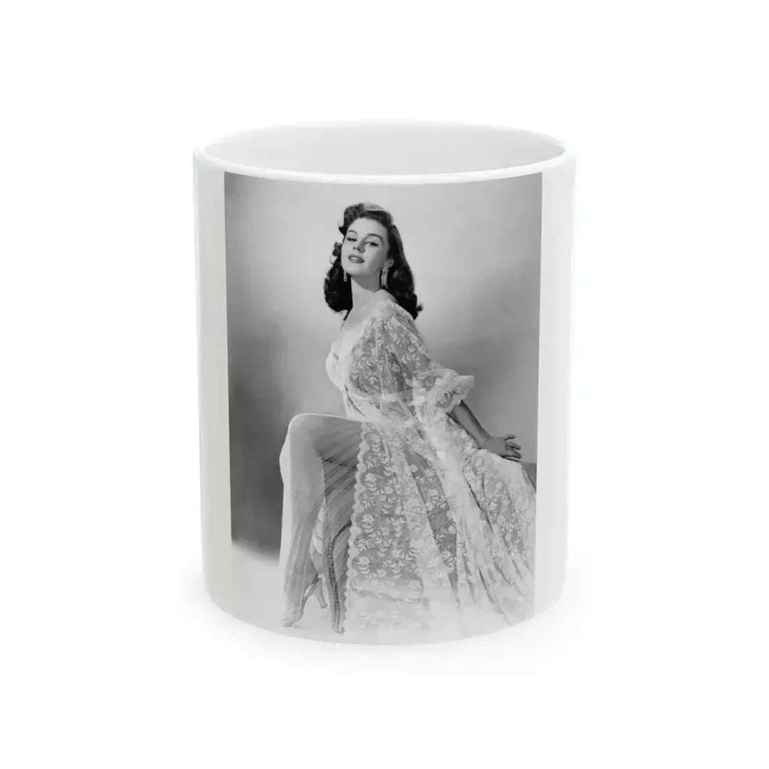 Elaine Stewart #101 (Vintage Female Icon) White Coffee Mug 11oz - Go Mug Yourself