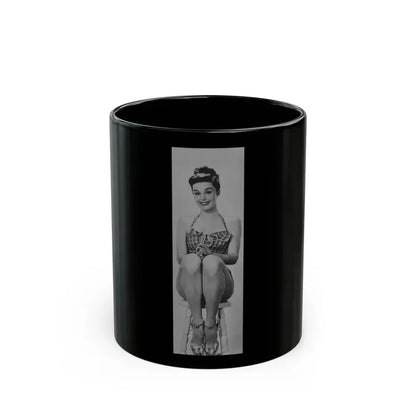 Elaine Stewart #110 (Vintage Female Icon) Black Coffee Mug 11oz - Go Mug Yourself
