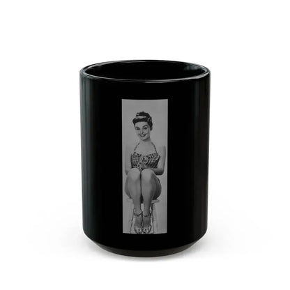 Elaine Stewart #110 (Vintage Female Icon) Black Coffee Mug 15oz - Go Mug Yourself