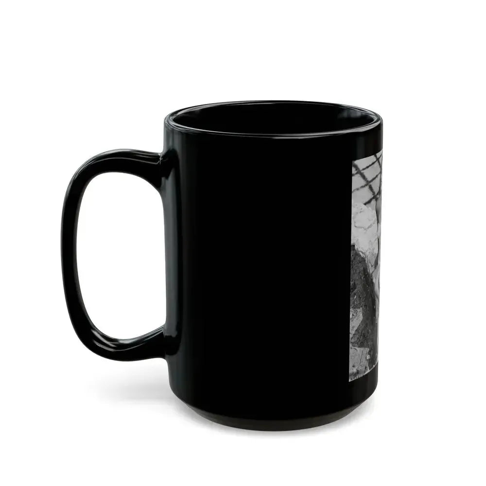 Elaine Stewart #112 (Vintage Female Icon) Black Coffee Mug - Go Mug Yourself