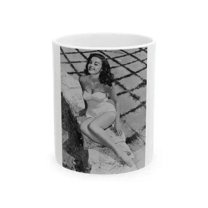 Elaine Stewart #112 (Vintage Female Icon) White Coffee Mug 11oz - Go Mug Yourself