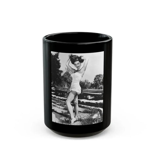 Elaine Stewart #113 (Vintage Female Icon) Black Coffee Mug 15oz - Go Mug Yourself