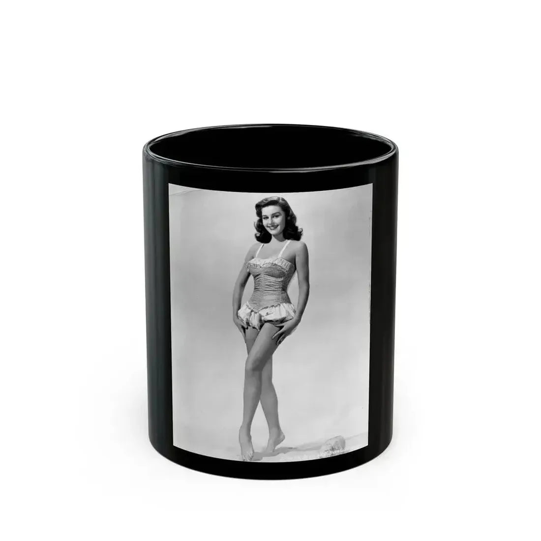 Elaine Stewart #115 (Vintage Female Icon) Black Coffee Mug 11oz - Go Mug Yourself