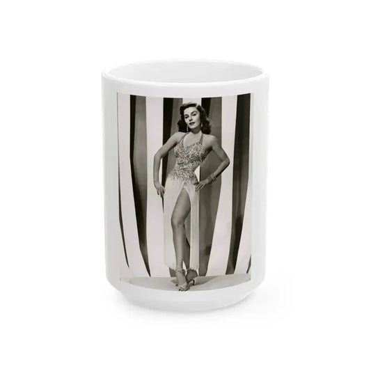 Elaine Stewart #117 1 (Vintage Female Icon) White Coffee Mug 15oz - Go Mug Yourself