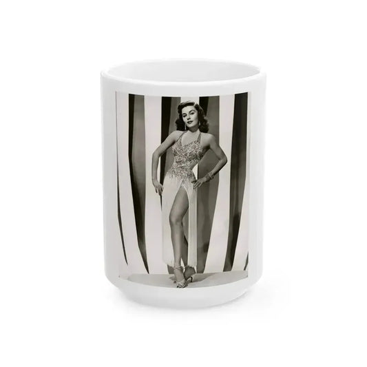Elaine Stewart #117 1 (Vintage Female Icon) White Coffee Mug 15oz - Go Mug Yourself