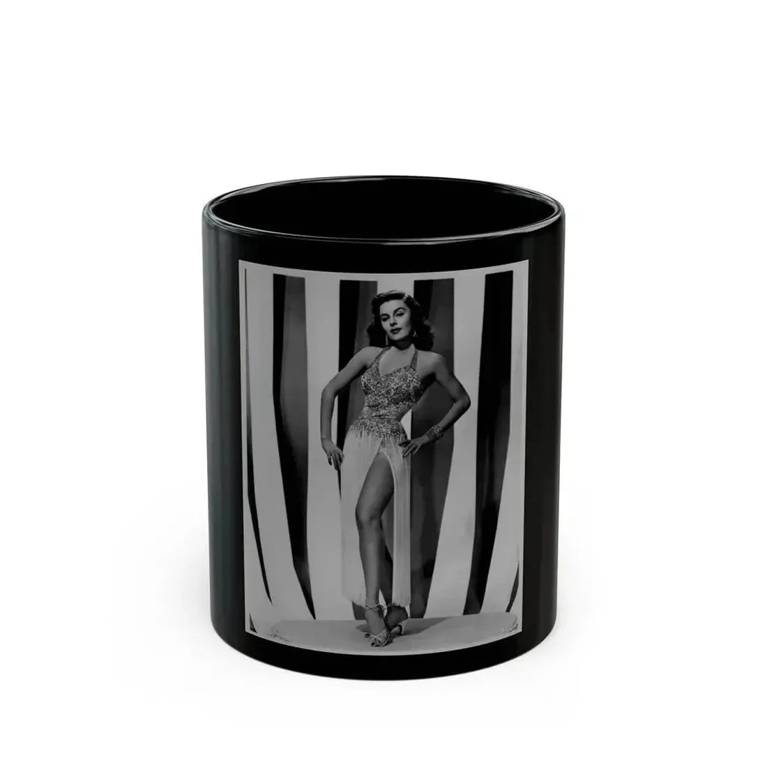 Elaine Stewart #117 (Vintage Female Icon) Black Coffee Mug 11oz - Go Mug Yourself