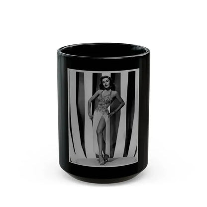 Elaine Stewart #117 (Vintage Female Icon) Black Coffee Mug 15oz - Go Mug Yourself