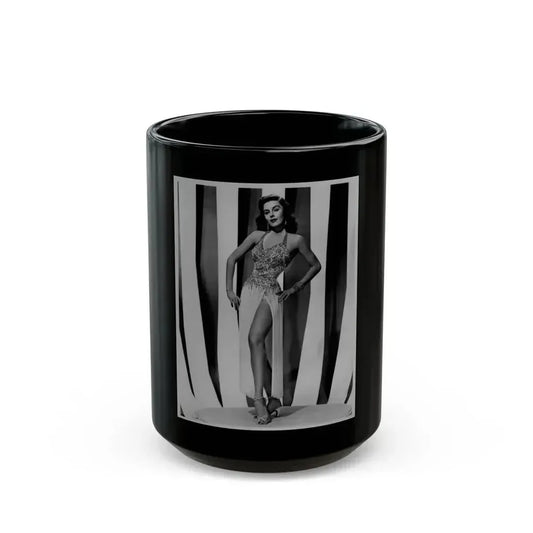 Elaine Stewart #117 (Vintage Female Icon) Black Coffee Mug 15oz - Go Mug Yourself