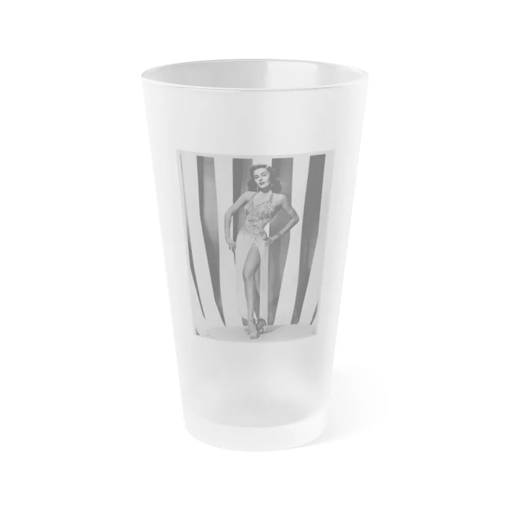 Elaine Stewart #117 (Vintage Female Icon) Frosted Pint Glass 16oz-16oz-Frosted-Go Mug Yourself