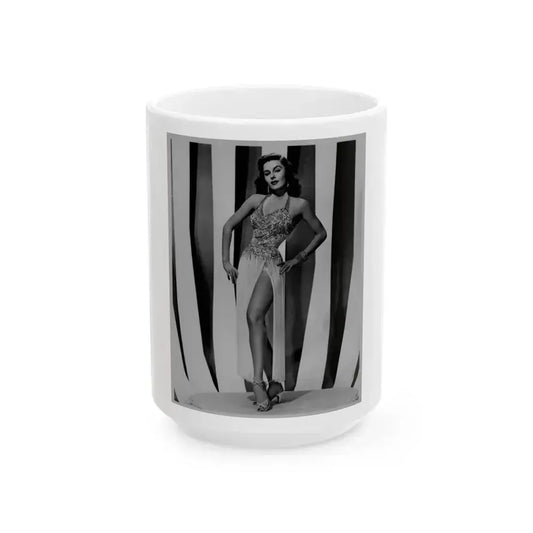 Elaine Stewart #117 (Vintage Female Icon) White Coffee Mug 15oz - Go Mug Yourself