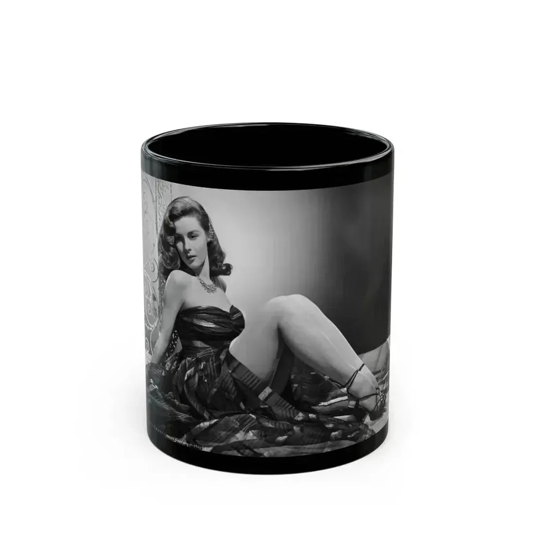 Elaine Stewart #118 (Vintage Female Icon) Black Coffee Mug 11oz - Go Mug Yourself