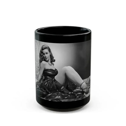 Elaine Stewart #118 (Vintage Female Icon) Black Coffee Mug 15oz - Go Mug Yourself