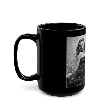 Elaine Stewart #118 (Vintage Female Icon) Black Coffee Mug - Go Mug Yourself