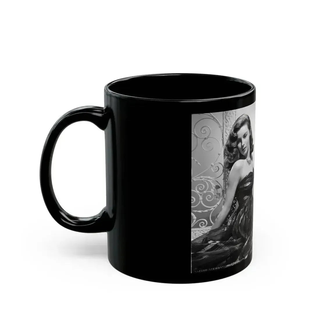 Elaine Stewart #118 (Vintage Female Icon) Black Coffee Mug - Go Mug Yourself