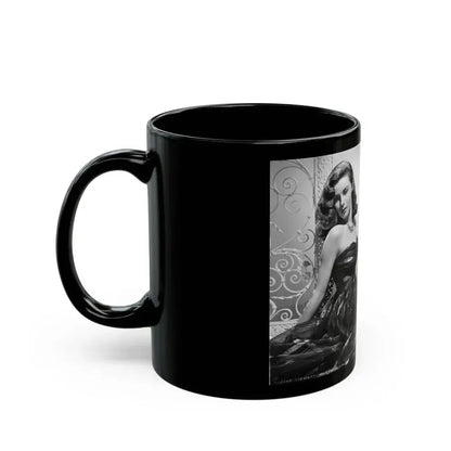 Elaine Stewart #118 (Vintage Female Icon) Black Coffee Mug - Go Mug Yourself