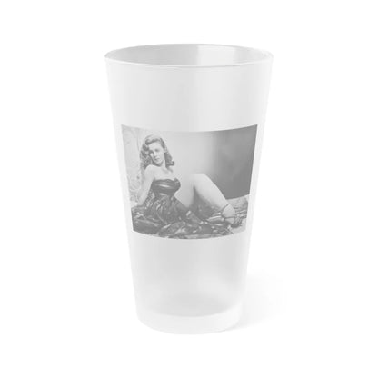 Elaine Stewart #118 (Vintage Female Icon) Frosted Pint Glass 16oz-16oz-Frosted-Go Mug Yourself