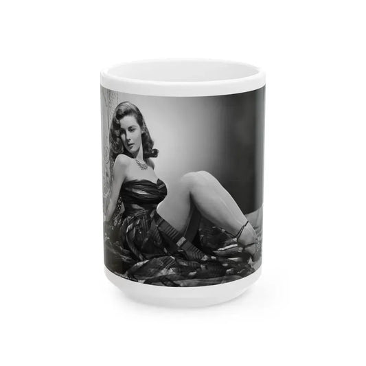 Elaine Stewart #118 (Vintage Female Icon) White Coffee Mug 15oz - Go Mug Yourself