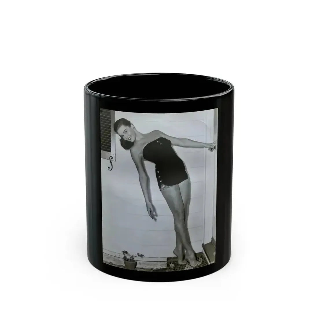 Elaine Stewart #120 (Vintage Female Icon) Black Coffee Mug 11oz - Go Mug Yourself