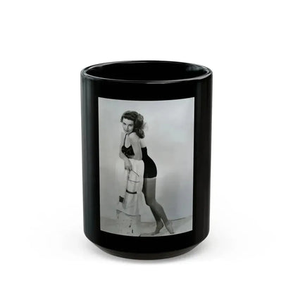Elaine Stewart #121 (Vintage Female Icon) Black Coffee Mug 15oz - Go Mug Yourself