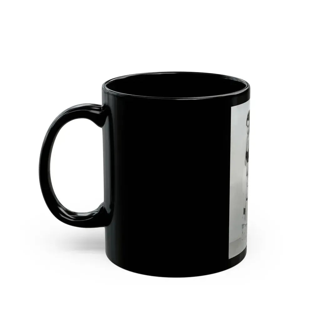 Elaine Stewart #121 (Vintage Female Icon) Black Coffee Mug - Go Mug Yourself