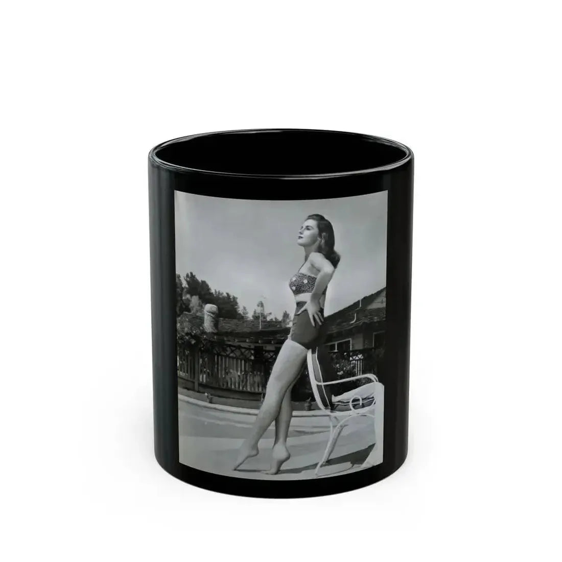 Elaine Stewart #122 (Vintage Female Icon) Black Coffee Mug 11oz - Go Mug Yourself