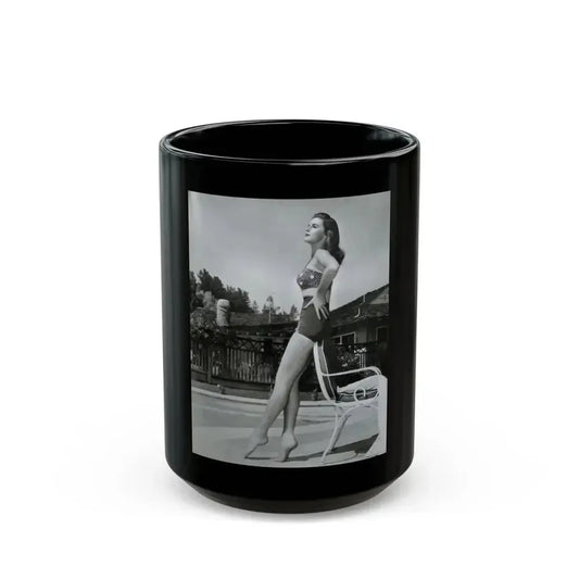 Elaine Stewart #122 (Vintage Female Icon) Black Coffee Mug 15oz - Go Mug Yourself