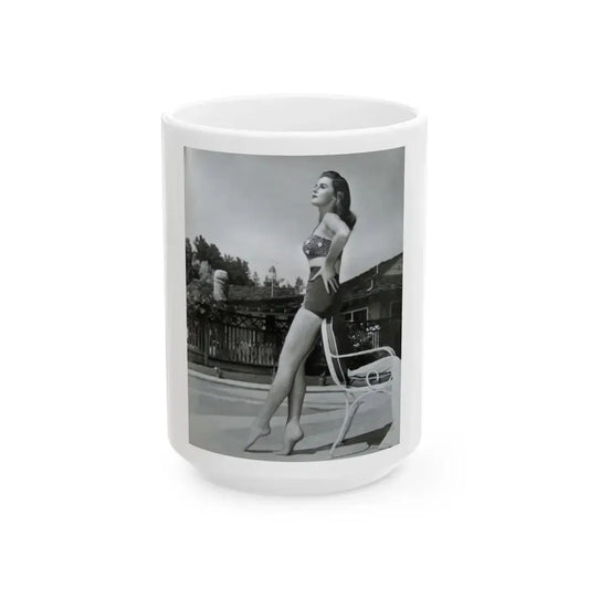 Elaine Stewart #122 (Vintage Female Icon) White Coffee Mug 15oz - Go Mug Yourself