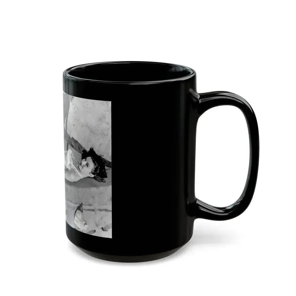 Elaine Stewart #129 (Vintage Female Icon) Black Coffee Mug - Go Mug Yourself
